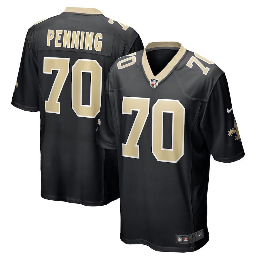 Men New Orleans Saints 70 Trevor Penning Nike Black Game Player NFL Jersey